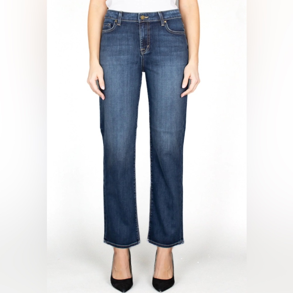 Fidelity Brooke High Full Taper Jeans in Sole Blue